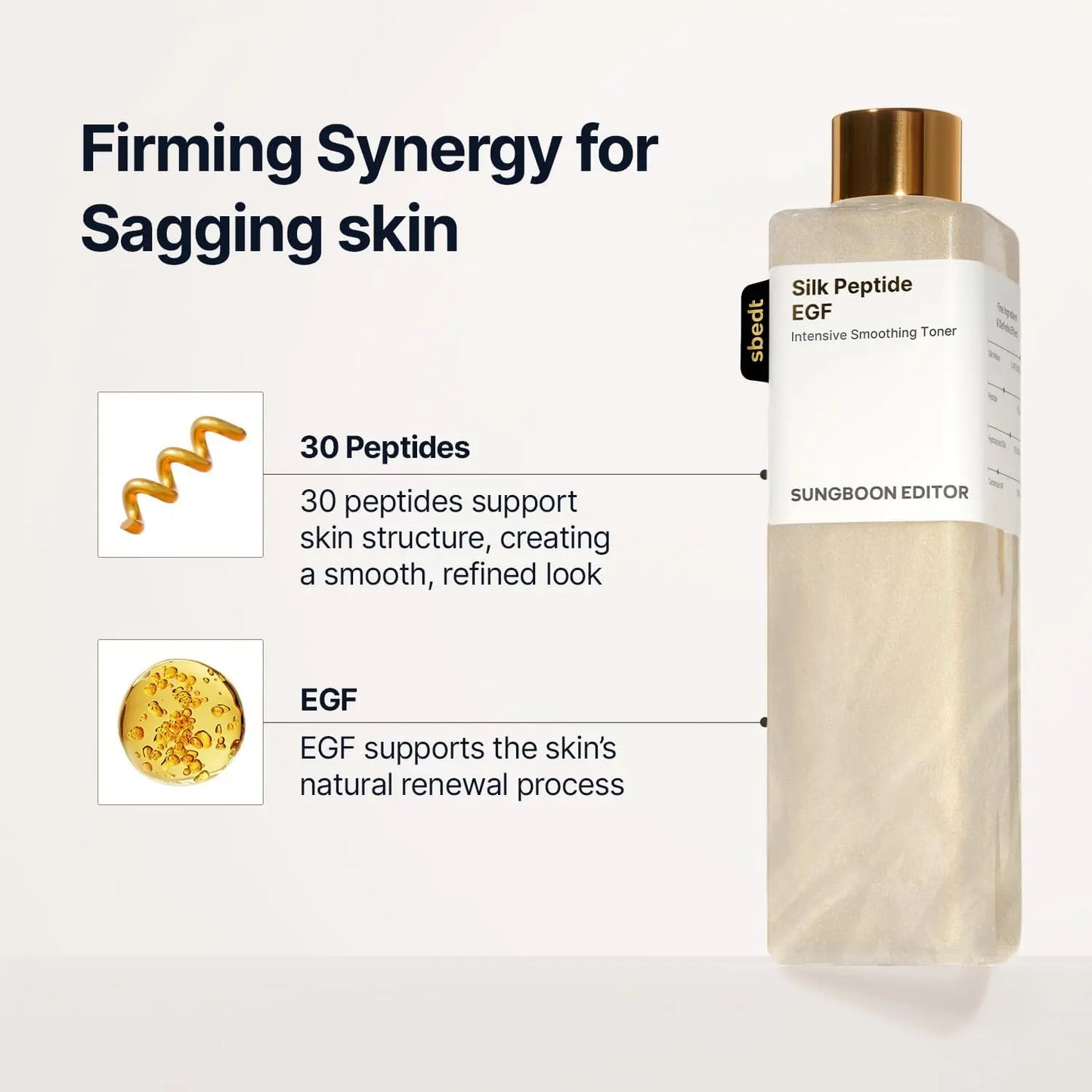 SUNGBOON EDITOR Silk Peptide EGF Intensive Smoothing Toner