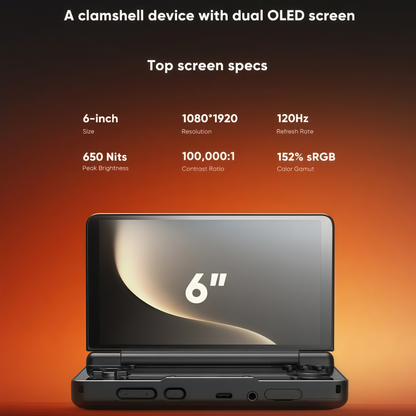 Dual-Screen AMOLED Portable Gaming Handheld