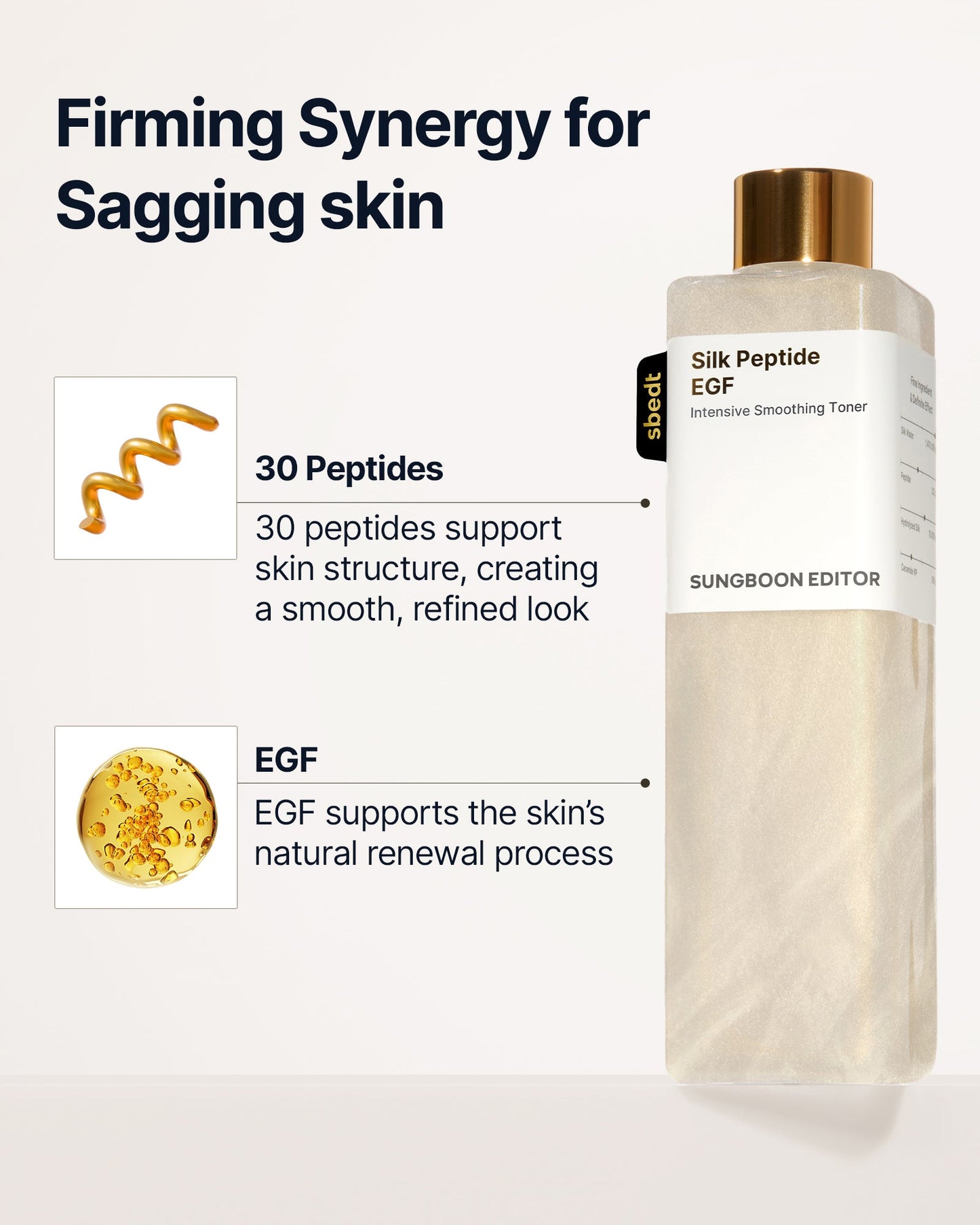 Silk Peptide EGF toner formula detail