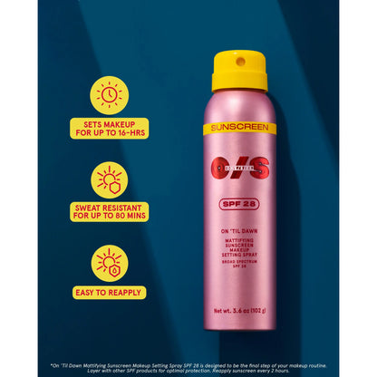 ONE/SIZE On 'Til Dawn Mattifying Sunscreen Setting Spray SPF 28