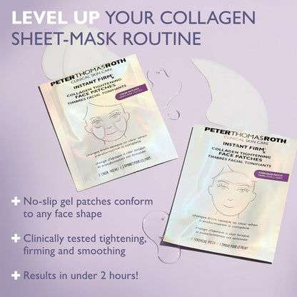 🔥Peter Thomas Roth Collagen Tightening Face Patches, Glass Skin Face Mask Color Changing